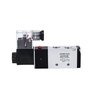 4V210-08 Pneumatisches AC220V-Solenoidventil 24V DC 5/2 Weg-Solenoidventil Richtungsregelungsventil aus Pneumatische Teile