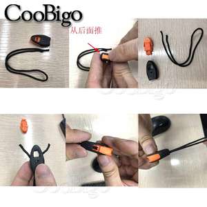 50pcs प्लास्टिक आपातकालीन अस्तित्व सीटी कॉर्ड अंत ताला डाट क्लिप्स ज़िप खींच Paracord चाकू डोरी आउटडोर शिविर यात्रा किट - Product Image 5