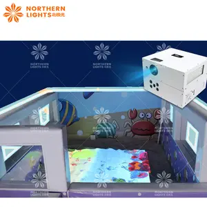 北极光投影映射3d互动地板投影互动投影仪沙池游戏