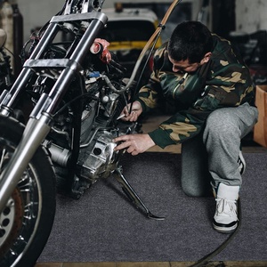 5 'X 6.5' Grand tapis <span class=keywords><strong>de</strong></span> sol <span class=keywords><strong>de</strong></span> garage en feutre antidérapant imperméable et réutilisable pour voiture et <span class=keywords><strong>moto</strong></span> pour magasins ou places <span class=keywords><strong>de</strong></span> parking - Product Image 6