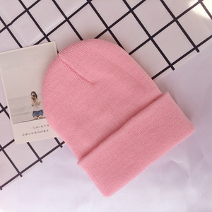 Venta al por mayor personalizado liso suave cálido acrílico de punto niños pequeños sombreros niños bebé gorro de invierno - Product Image 5