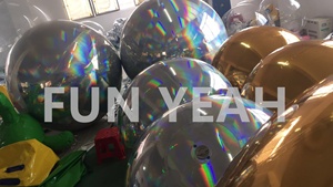 Vàng Treo Khổng Lồ <span class=keywords><strong>Inflatable</strong></span> Gương Bóng Giáng Sinh Trang Trí Quảng Cáo Inflatables Đồ Trang Trí Giáng Sinh Lớn Bóng Bóng - Product Image 4