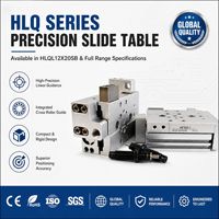 Cilindro Neumático de Mesa Deslizante de Aleación de Aluminio de Doble Acción HLQL12X20SB de Alta Rigidez y Alta Precisión para Transferencia Automatizada