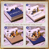 Calendrier 3D 2026 Château Magique – Calendrier Horloge Créatif 3D DIY 2026 à Découper, Coller et Décorer – Artisanat Postal DIY