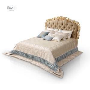 Bộ Đồ Gỗ Nội Thất Phòng Ngủ, Bàn Trang Điểm Đầu Giường Bằng Vải Chạm Khắc Kiểu Cổ Sang Trọng Của Ý - Product Image 1