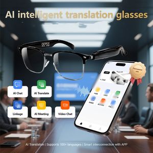 Lunettes Intelligentes F20 AI de Traduction Instantanée avec Appel Bluetooth, Lecture Musicale, Jeux, Menu Multi-styles et Caméra à Distance - Product Image 4