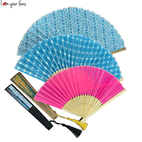 Éventail en bambou pliable personnalisable, promotion, 21 cm, 23 cm, 33 cm, artisanat en bambou, éventails à main