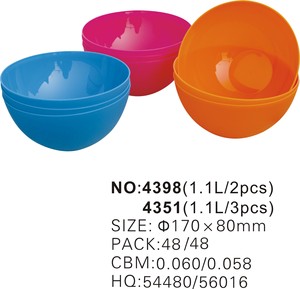 Mangkuk Salad Plastik Grosir Desain Terbaru Warna Solid Kapasitas Besar 3.4L - Product Image 6