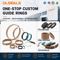 Anillo de sellado de pistón de PTFE personalizado para compresor de aire de movimiento alternativo de funcionamiento en seco, resistente al desgaste y de baja fricción, con soporte para muestras.
