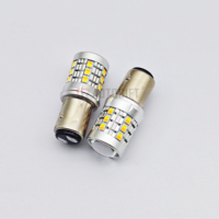 Ampoule LED 1157 Bay15d, double couleur, clignotant, DRL blanc ambre, 3157 7443 2835 24SMD 12-24V, feux de freinage, feux de recul, accessoires