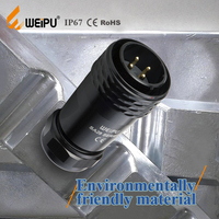 Connecteur d'alimentation étanche IP67 WEIPU Push-pull 7 broches 9 broches à verrouillage rapide en aluminium pour câble
