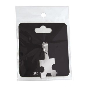 Ciondolo Puzzle in Acciaio 16x25mm, Charm e Pendenti Raffinati - Product Image 2