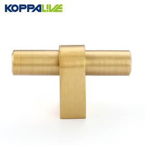 Koppalive hiện đại nhỏ t thanh knobs rắn brass knobs và xử lý cho đồ nội thất ngăn kéo nhà bếp cửa tủ - Product Image 4
