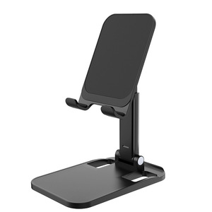 Universal Foldable Mobile Phone <b>Stand</b> For Office <b>Desktop</b> Telescopic Adjustable Holder With Tablet Support RQ2149 Black - Product Image 5