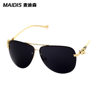 Maidis Aviator Sunglasses Gold <b>Frame</b> <b>Black</b> Lens UV400 Protection Unisex Style - Product Image 1