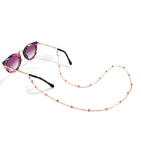 Chaîne de lunettes plaquée or Cœur Papillon Étoile, Cordon de lunettes de lecture en perles, Collier de lunettes Marque M&K Modèle MGC039 Écologique