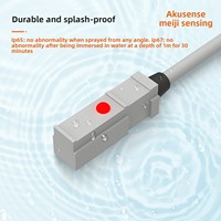 Sensor de Proximidad Magnético Cuadrado AKUSENSE MR-P12-S, Distancia de Detección de 12 mm, Detecta Polos S/N, Dos/Tres Cables, NPN Normalmente Abierto