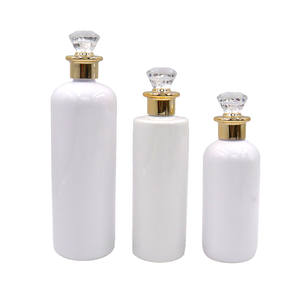 ขวดพลาสติกใสทรงกลมขนาด 100 มล. 200 มล. 300 มล. 8 ออนซ์ สำหรับแชมพู โลชั่น หรือผลิตภัณฑ์สำหรับสัตว์เลี้ยง พร้อมฝาแบบเพชร - Product Image 6