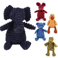 25 Jouets pour Chiens Écologiques en Forme d'Animaux avec Sifflet, en Coton Corduroy Durable pour Grands Chiens – Fonction Sonore Amusante