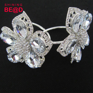 <strong>Napkin</strong> <strong>Rings</strong> Silver Bling Rhinestone Diamond Crystal Beads Elegant Wedding Party <strong>Napkin</strong> <strong>Ring</strong> - Product Image 1