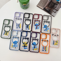Coque antichoc en acrylique transparente avec support d'objectif électroplaqué et support magnétique pour iPhone 16 15 Pro Max 17 Pro Max