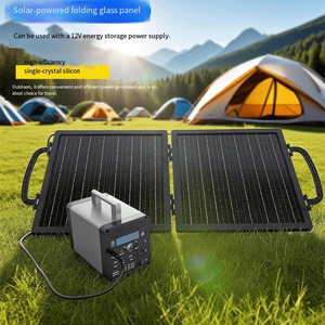 แผงโซลาร์เซลล์แบบพับได้ สีดำ 18V โมโนคริสตัลไลน์ซิลิคอน ประสิทธิภาพ 22% 20-180 วัตต์ 23 เซลล์ จากโรงงานโดยตรง พกพาสะดวก - Product Image 3