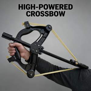 Arbalète professionnelle d'extérieur pour tir de précision, ambidextre, avec bande élastique haute résistance, répétitive, force de tir de 20 livres, légère - Product Image 2