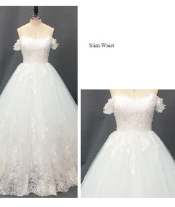 Nuevo Vestido de Novia de Encaje Estilo Princesa, Talla Grande, con Cordones, Hombros Descubiertos, Vestido de Novia Largo - Product Image 6