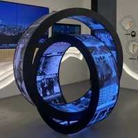 Écran LED circulaire/courbe intérieur/extérieur, anneau lumineux souple P1.56 P1.875 P2.5, fonction SDK, affichage numérique, signalisation numérique