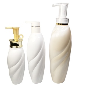 Nhựa 300ml 500ml 750ml chai tóc điều hòa trang trí Trắng chai dầu gội đầu với máy bơm - Product Image 6