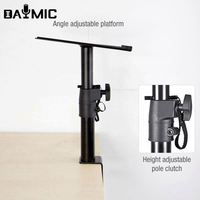 Support d'enceinte professionnel en bois et acier pour moniteurs audio-vidéo, idéal pour enceintes bibliothèque de 5 à 8 pouces, home cinéma et Hi-Fi