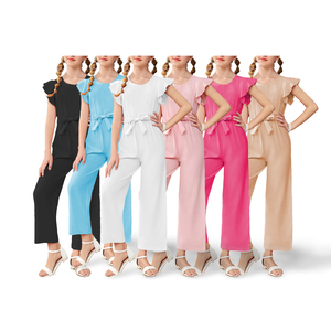 Pantaloni a maglia svasati autunnali da ragazza <span class=keywords><strong>tuta</strong></span> comodo abito da festa alla moda con Logo personalizzabile OEM ODM accettato - Product Image 1