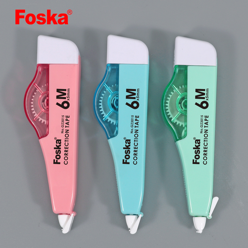 Канцелярские товары Foska, 6 м, пластиковая Корректирующая лента для школы и студентов, Товары для офиса