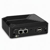 PC Industrial sin Ventilador OEM Intel J6412 Elkhart Lake DDR4 M.2 SATA Doble LAN Realtek USB3.1 4K Linux para Computación en el Borde
