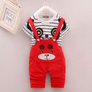 ชุดเสื้อผ้าเด็กผู้ชายลายแพนด้าแสนน่ารักสำหรับฤดูร้อน - Product Image 3