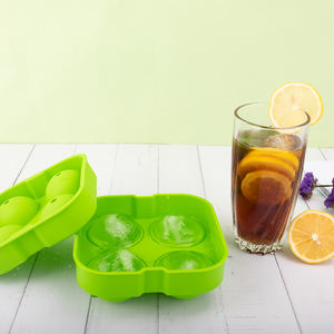 Wolecok Moule boule <span class=keywords><strong>de</strong></span> glace et cube en silicone écologique <span class=keywords><strong>de</strong></span> qualité alimentaire à 4 trous pour boisson au <span class=keywords><strong>whisky</strong></span> - Product Image 5