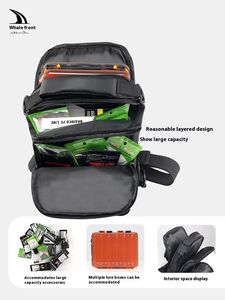 Single Shoulder Multifunctional <b>Fishing</b> Waist Bag Waterproof Polyester <b>Lure</b> Backpack Rod Insertion Bait Bag <b>Fishing</b> Chest Bag - Product Image 4
