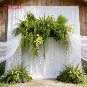 TH872 Piante Artificiali con Foglie Verdi per Decorazioni di Matrimoni e Feste, Piante da Parete - Product Image 3