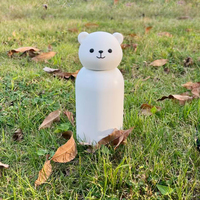 PAISEN grosir kustom botol air termos anak-anak cangkir vakum 350ml 500ml dengan tutup penutup silikon domba kucing beruang lucu