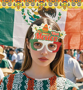 HIPIE <span class=keywords><strong>Mexican</strong></span> National Day Fiesta Party bevorzugt Plastik brillen Mexikanische Themen <span class=keywords><strong>Photo</strong></span> <span class=keywords><strong>Booth</strong></span> Requisiten Zubehör für Taco Dienstag - Product Image 5