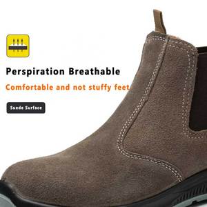 أحذية سلامة للعمل في البناء معتمدة CE S3، أحذية سوداء من الجلد بمقدمة فولاذية مقاومة للثقب ومضادة للكهرباء الساكنة للرجال - Product Image 3