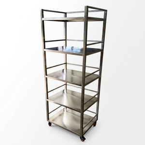 Stainless Steel 3 <b>Shelf</b> <b>Utility</b> Trolley Rolling Storage Cart Medical Instrument Rack for Hospital Kitchen - Product Image 1