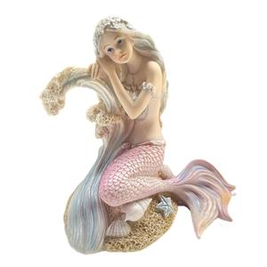 Figurine de poupée sirène queue de sirène en résine personnalisée fournitures de fête paysage de la mer Méditerranée statue de sirène - Product Image 2