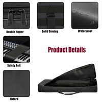 Sacs pour clavier Oxford 600D personnalisés en polyester pliable pour piano 88 touches avec sacs Sacoches de rangement pour piano électronique Sacoches pour instruments