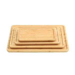 Juego de bandejas de bambú Hengyuan de 30x20cm, 35x23cm y 40x30cm para té, café, frutas y uso en la mesa de comedor. - Product Image 5