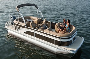 Ecocamper 24 Ft Fiberglass Fishing <strong>Pontoon</strong> <strong>Boats</strong> New Condition Outboard <strong>Motor</strong> for Lake Use at a Good Price - Product Image 3