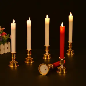 Wholesale AA Battery Powered Flameless Electronic Led Candles for Acrylic Candelabra Centerpiece Wedding Candlesticks