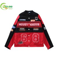 Vestes de course vintage brodées de créateur grande taille personnalisées OEM hommes Patchwork Streetwear veste universitaire Letterman tricotée