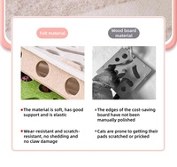 Boîte de jeu interactive en feutre pour chat, labyrinthe anti-stress avec clochette et balle, jouet pour chaton