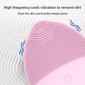 Nettoyeur facial électrique vibrant à ultrasons en silicone, étanche, pour usage domestique, nettoyeur de pores doux, <span class=keywords><strong>appareil</strong></span> de nettoyage du <span class=keywords><strong>visage</strong></span> - Product Image 2